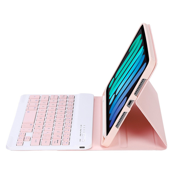 Bluetooth billentyűzetet tartalmazó tok iPad mini 8.3" 2021 (6 gen.) / iPad mini 8.3" 2024 (7 gen.), rózsaszínű