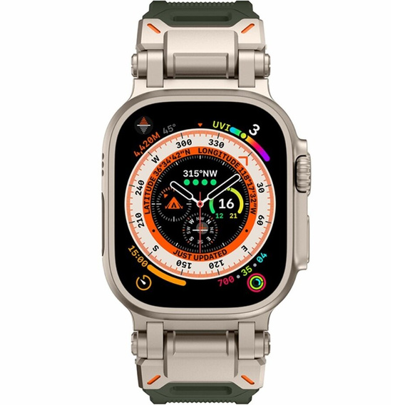 ERBORD ProTech szíj Apple Watch 1/2/3/4/4/5/6/7/8/9/SE/Ultra/Ultra 2 42/44/45/49MM, zöld