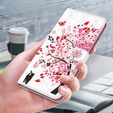 Pattintható tok a Samsung Galaxy A14 4G/5G, Wallet, tree, fehér