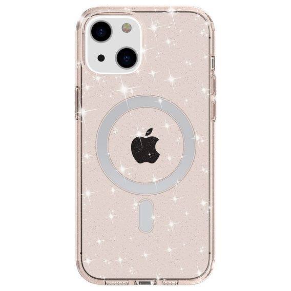 Tok iPhone 14 Plus, Glittery, MagSafe-hoz, arany