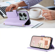 Flap tok Xiaomi Redmi Note 13 Pro 4G / Xiaomi Redmi Note 14S / Xiaomi Poco M6 Pro 4G, Rhombus Crossbody Leather, lila