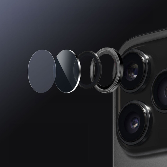 ERBORD OPTIK Pro kameraobjektív iPhone 17 Pro / 17 Pro Max készülékekhez, fekete