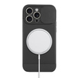 Telefontok a iPhone 15 Pro Max, ERBORD MagProtect Slide Camera, fekete