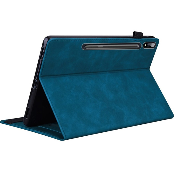 Tok Samsung Galaxy Tab S8 Ultra, Classic, tolltartóval, kék