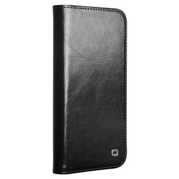 Flip tok Iphone 16E, QIALINO Leather Wallet, fekete