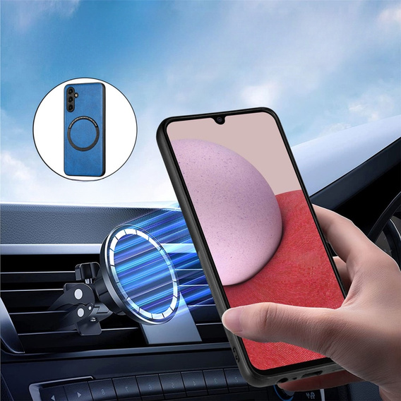 Telefontok a Samsung Galaxy A14 5G, Leather Hybrid MagSafe, kék