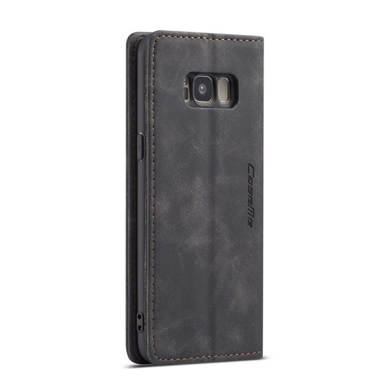 CASEME tok Samsung Galaxy S8, Leather Wallet Case, fekete