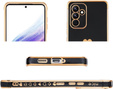 tok Samsung Galaxy A25 5G, Electro heart, fekete + Full Glue Kerámiaüveg