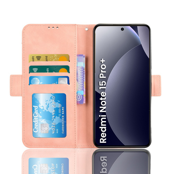 Kártyanyílásos flip tok a Xiaomi Redmi Note 15 Pro Plus 5G / Poco M8 Pro 5G készülékhez