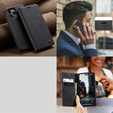 CASEME tok iPhone 14 Pro, Leather Wallet Case, fekete