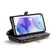 Tok CASEME Samsung Galaxy A55 5G, RFID Leather Wallet, vállpánttal, lila