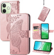 Pattintható tok a Oppo A5 Pro 5G, Butterfly, rózsaszín rose gold