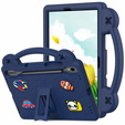 Gyermek tok Samsung Galaxy Tab S10 Lite / S10 FE / S9 FE, Cute Patterns, állvánnyal, sötétkék