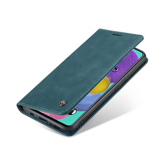 CASEME tok Samsung Galaxy A51, Leather Wallet Case, zöld