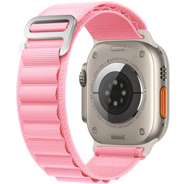 Nylon szíj Apple Watch 1/2/3/4/4/5/6/7/8/SE/ULTRA 42/44/45/45/49mm, rózsaszín