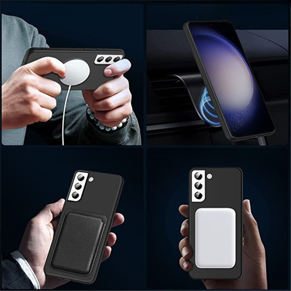 Telefontok a Samsung Galaxy S23, Silicone MagSafe, fekete