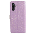 Flap tok Samsung Galaxy A55 5G, Wallet Pocket Zipper Lace, lila