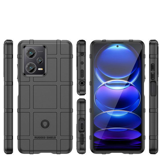 Telefontok a Xiaomi Redmi Note 12 Pro+ 5G, Rugged Shield, fekete