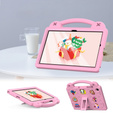 Gyermek tok Samsung Galaxy Tab A9+, Cute Patterns, állvánnyal, rózsaszín
