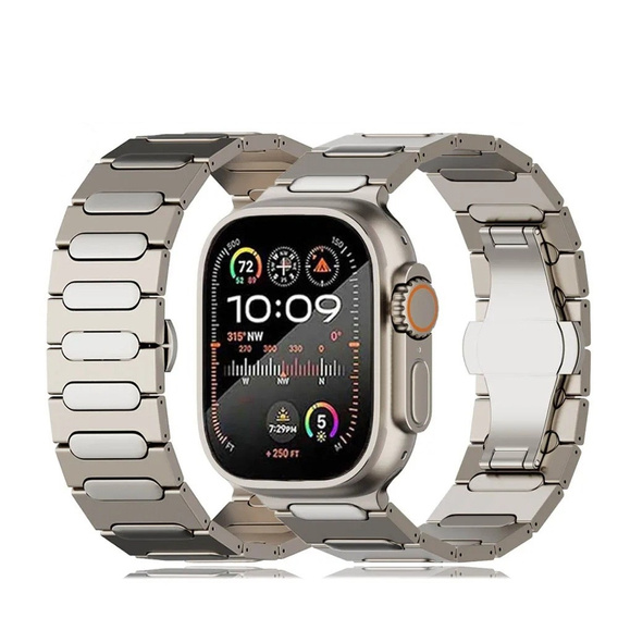 Karkötő Apple Watch 1/2/3/4/4/5/6/7/8/9/SE/ULTRA/ULTRA 2 42/44/45/45/49MM, titánium