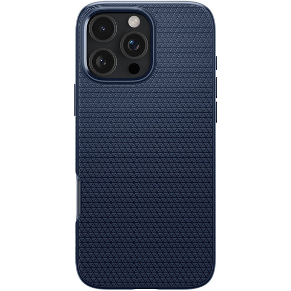 A Spigen tok iPhone 16 Pro, Liquid Air, sötétkék + 9H edzett üveghez