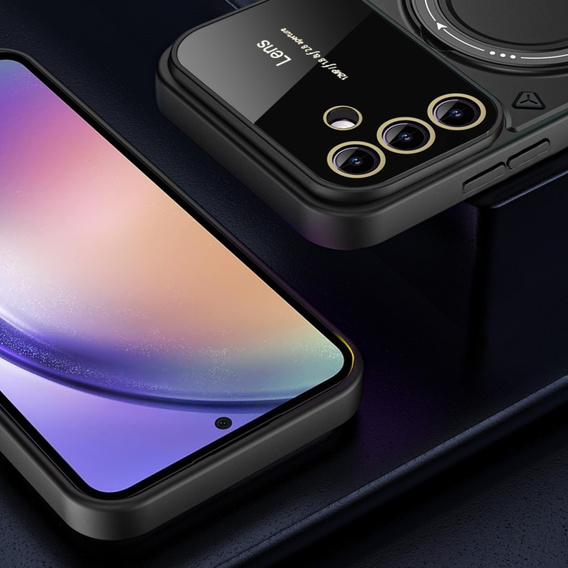 Páncélozott tok a Honor Magic 6 Lite 5G készülékhez, Magnetic Ring, fekete