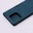 Telefontok a Xiaomi Redmi 12C, ERBORD Vintage, pénztárca patenttal, kék