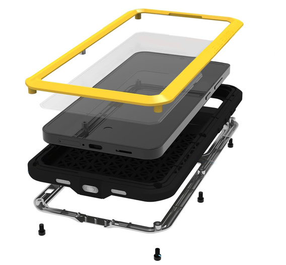 Páncélozott tok edzett üveggel Samsung Galaxy S25 FE készülékhez