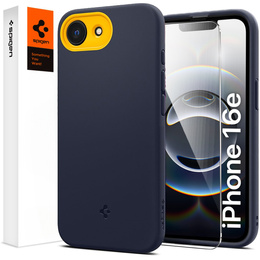 Spigen tok iPhone 16E készülékhez, Nano Pop MagSafe, sötétkék + 9H edzett üveg