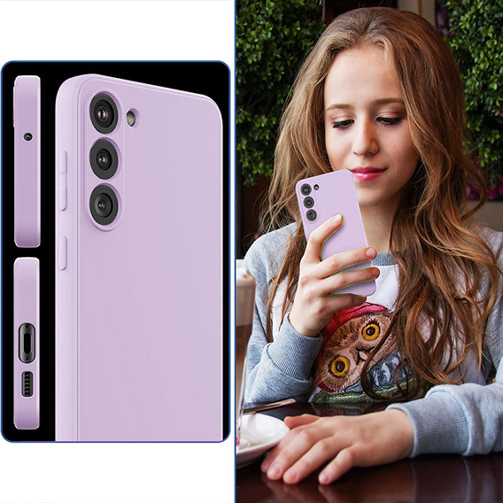 Telefontok a Samsung Galaxy S23 5G, Silicone Lite, lila