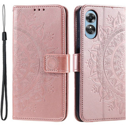 Pattintható tok a Oppo A17, Mandala, rózsaszín rose gold