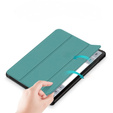 Tok Samsung Galaxy Tab S9 FE+ Plus, Smartcase tolltartóval, zöld