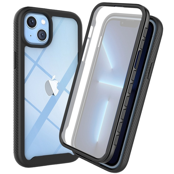 Tok iPhone 14 készülékhez, Shockproof, fóliával, fekete