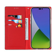 Pattintható tok a iPhone 14 Pro, Litchi Skin Grain, fekete