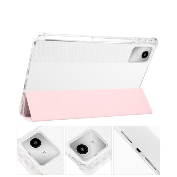 Tok Lenovo Tab M11, Smartcase Hybrid, tolltartó résszel, rózsaszín