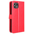 Pattintható tok a T Phone 2 5G, Crazy Horse Wallet, piros