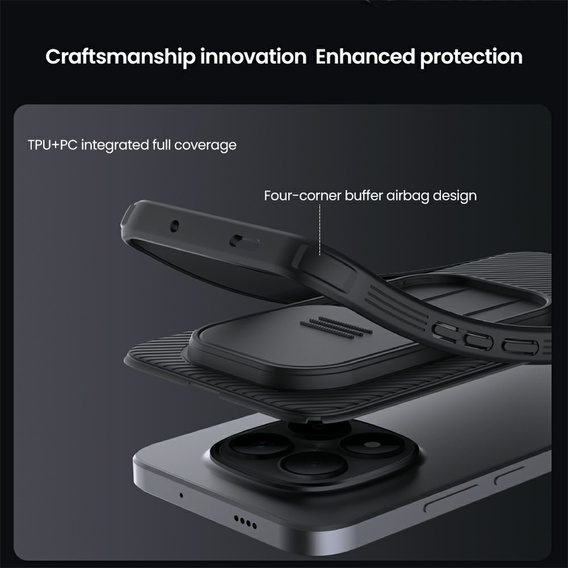 NILLKIN Camshield Pro tok kameravédővel a Xiaomi Redmi Note 15 Pro Plus 5G / Poco M8 Pro 5G készülékhez