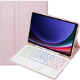 Tok + billentyűzet Samsung Galaxy Tab S9 FE X510 / X516, with touchpad, rózsaszín