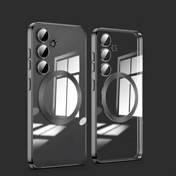 Tok Samsung Galaxy S24 FE-hoz, Electro MagSafe, fekete + üveg a képernyőhöz