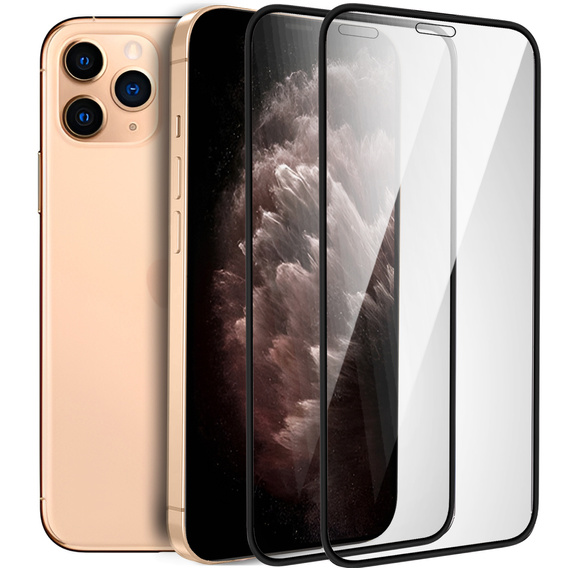 2x edzett üveg a iPhone 12/12 Pro, ERBORD 3D teljes képernyő