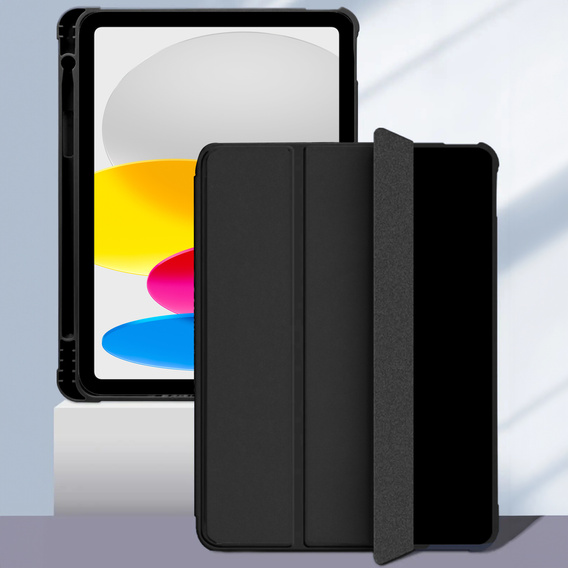 Tok iPad 10.9 2022 10 Gen, Smart Pencil, tolltartóval, fekete