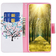 Pattintható tok a Xiaomi Redmi Note 12 4G, Wallet, colorful tree , fehér