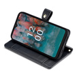 Pattintható tok a Nokia G42, Wallet Zipper Pocket, fekete