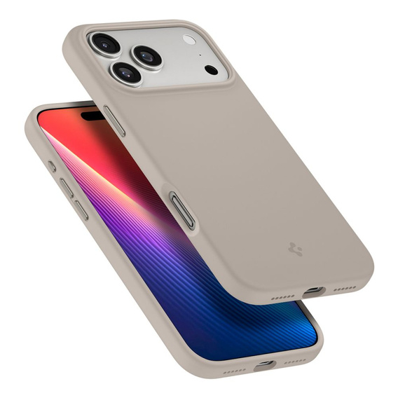 Spigen tok iPhone 17 Pro Max készülékhez, Silicone Fit MagSafe, Stone