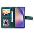 Flip tok Samsung Galaxy A55 5G, 10 Card Slots Wallet, zöld
