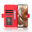 Pattintható tok a Motorola Edge 50 Ultra, Card Slot, piros