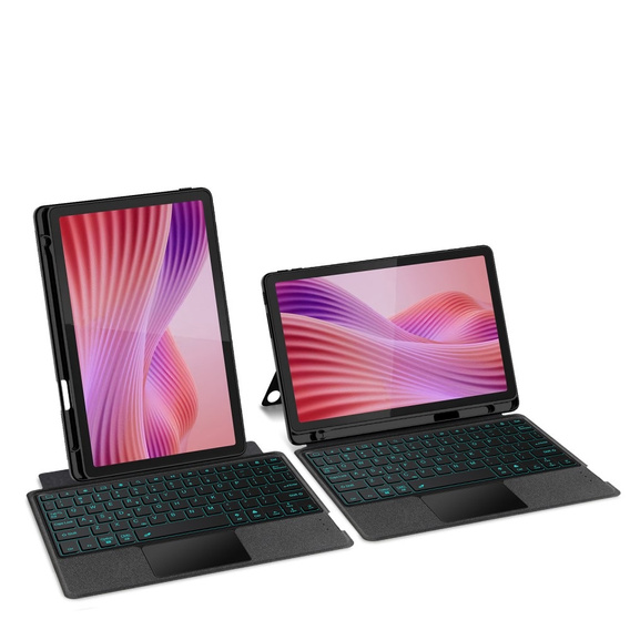 Tok + billentyűzet Lenovo Tab Plus, fekete