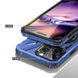 Tok iPhone 16 Pro Max-hoz, páncélozott, állvánnyal és fogantyúval, kék