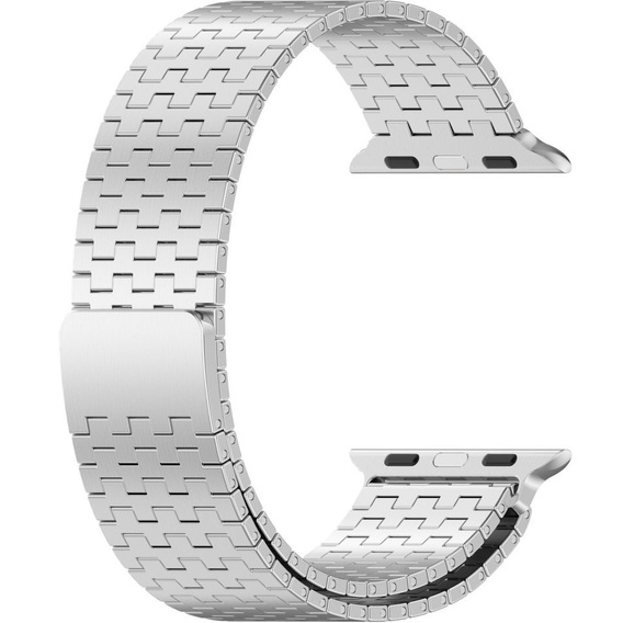 Acél karperec Apple Watch 1/2/3/4/4/5/6/7/8/SE/ULTRA 42/44/45/45/49 MM - ezüst