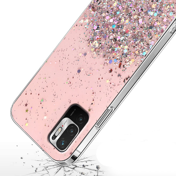 Telefontok a Xiaomi Redmi Note 10 5G / Poco M3 Pro 5G, Glittery, világos rózsaszín
